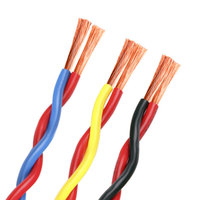 Kabel listrik 2X18AWG 2X20AWG 2X22AWG hitam dan merah kawat listrik pasangan bengkok