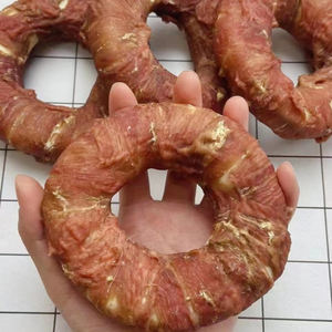 Vente en gros de collations pour animaux de compagnie Séchage des collations et des aliments pour chiens Canard séché <span class=keywords><strong>Anneau</strong></span> de meulage Meulage des dents dressage chien chiot Friandises oem - Product Image 2