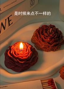 Vela Aromática de Rosa y Peonía, Aceite Aromático para la Piel, Vela Artesanal para el Bienestar, Decoración del Hogar, Bodas, Bares - Product Image 5