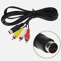 Cable AV Compuesto RCA para Consola SEGA Mega Drive 2, Cable de Audio y Video para TV, Repuesto para SEGA Genesis 2 y 3