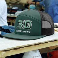 Casquettes de baseball classiques de haute qualité à 7 panneaux avec logo brodé 3D personnalisé, visière plate, casquettes de sport pour hommes