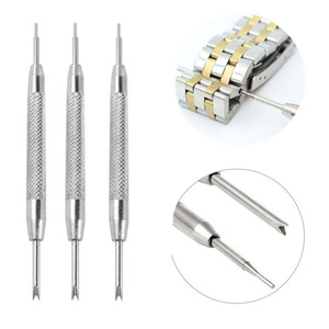 Strumento a doppia estremità in acciaio inossidabile per la rimozione di barrette a molla e la riparazione di cinturini per orologi, per orologiai, fornitore OEM - Product Image 4
