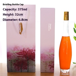 Chất Lượng Cao Dày Dưới Pha Lê Thủy Tinh Màu Trắng Chai Rượu Vang Cho Tequila Brandy Bụng Hoa Mẫu Đơn Hạt Giống Trái Cây Rượu Vang Bowled Thiết Kế Dễ Dàng Mở - Product Image 2