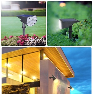 Lampes de jardin solaires sans fil 2 en 1 20 LEDs Projecteurs de paysage d'extérieur étanche Lampe solaire pour chemin mural pour cour et allée - Product Image 4