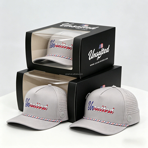 Nuovo Cappello da Baseball Sportivo in Poliestere Impermeabile a 5 Pannelli con Logo Personalizzato in PVC Gommato, Taglio Laser Perforato, Stile Papà - Product Image 3
