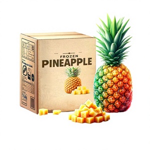 Ananas frais surgelé IQF coupé en moitiés, dés et cubes, fruits surgelés - Product Image 1