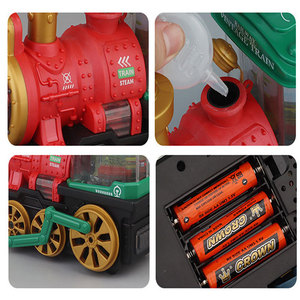 เครื่องพ่นไอน้ำไฟฟ้าแบบย้อนยุคไฟสีสันสดใสแนวรถไฟ - Product Image 4
