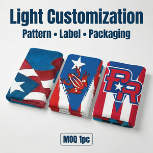 Toalla de Playa de Poliéster de Secado Rápido, Libre de Arena, con Diseño de la Bandera de Puerto Rico, Inspirada en la Bandera del <span class=keywords><strong>Caribe</strong></span>, con Patrón Deportivo Moderno para Uso en Verano - Product Image 4