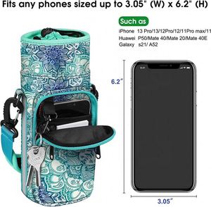 Porte-bouteille d'eau en néoprène lavable de haute qualité, grande capacité, avec sangle réglable, vente chaude - Product Image 2