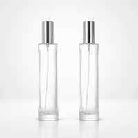 Flacon pulvérisateur en verre transparent vide avec pulvérisateur à fine brume pour tonique cosmétique, logo personnalisé