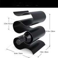 Porte-bouteilles en fer noir moderne Ronry, porte-verres, design minimaliste, meubles de maison, cuisine, capacité de 5 à 9 bouteilles, rangement sur table
