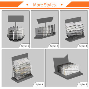 Không gian tiết kiệm thạch anh đá Máy tính để bàn hiển thị kết hợp với đá cẩm thạch Countertop Rack và gấp lưu trữ bảng - Product Image 5