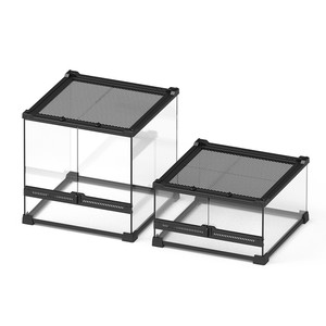 Nouveau <span class=keywords><strong>terrarium</strong></span> en verre de réservoir de forêt tropicale à double porte en verre populaire <span class=keywords><strong>pour</strong></span> reptiles serpents geckos - Product Image 1