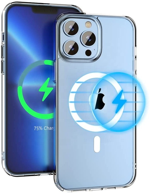 2025 TPU PC Clear Magnetic Shockproof Case for iPhone 15/16 Pro Max Wireless Mobile Phone Cover