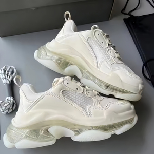 Zapatos Casuales de Lujo de Alta Calidad para Hombre y Mujer, Primavera/Otoño, Parte Superior de Malla, Plataforma Gruesa, Zapatillas con Cordones - Product Image 1
