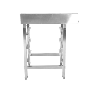 Outlet <b>table</b> with glass rack holder and backsplash for Dishwashing Systems - Product Image 4