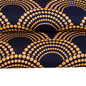 <span class=keywords><strong>Tissu</strong></span> artisanal Ankara en <span class=keywords><strong>polyester</strong></span> 100% durable 105GSM à motif à pois et à rayures pour vêtements - Product Image 5