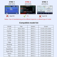 Pour système Ford Sync2 Explorer Focus Fiesta C-max Edge F-150 Fusion Taurus, CarPlay sans fil, Android Auto, Mirror Link, AirPlay