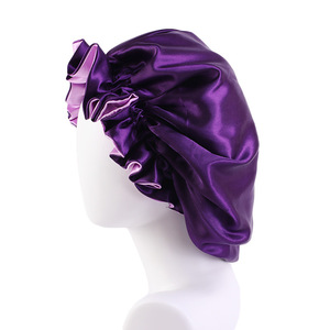 Gorro Redondo de Satén con Doble Encaje para <span class=keywords><strong>Verano</strong></span>, para Salón de Belleza, Maquillaje y Uso en <span class=keywords><strong>Quimioterapia</strong></span> - Product Image 5