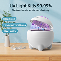 GRANBO 180ML 48KHZ Retainer Household Portable Cleaning Machine Denture Aligner Jewelry Dent Teeth Ultrasonic Deantal Cleaner