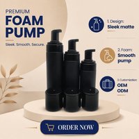 Bouteille pompe personnalisée noire mate 30ml 50ml 60ml 100ml 150ml 200ml 250ml pour nettoyant moussant, shampoing pour cils, liquide nettoyant, savon moussant