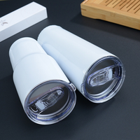 20 oz maigre glitter acier inoxydable vide sublimation blanc verre à vin