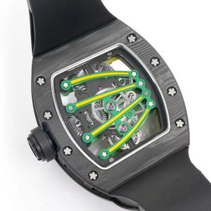 Montre MR résistante aux chocs, mouvement 5901, cadran en cristal saphir, bracelet en caoutchouc, montre pour les soirées privées, montre haut de gamme pour les occasions sociales - Product Image 4