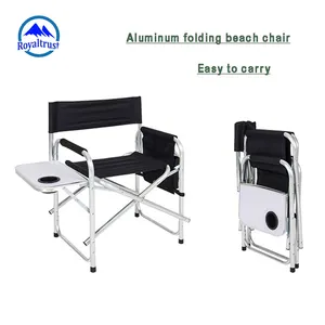 Дешевый, оптовая продажа, изготовленный на заказ, стальной компактный стул, складной стул для кемпинга на открытом воздухе с боковым столом