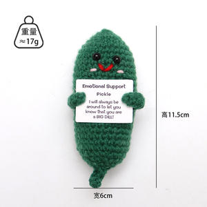 Ручной работы крючком игрушки брелок оптом куклы из пряжи куклы милые плюшевые детские подарки позитивный картофельный МАРИНОВАННЫЙ ОГУРЕЦ - Product Image 3
