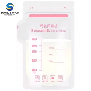Stand up Breastmilk Storage Bags Pre-Sterilized and BPA Free breast milk storage bags