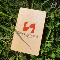 Hölzerne NFC ISO Mitgliedschafts-Hotelschlüsselkarte 13,56MHz Programmierbarer RFID Mini-Tag 1K Chip Wasserdicht Wetterfest