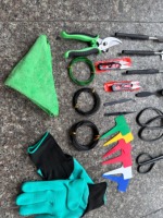 Ensemble d'outils de jardinage en acier inoxydable, 24 pièces, outils à main avec boîte de rangement, pour la plantation à domicile, l'entretien des bonsaïs, Kit de jardinage