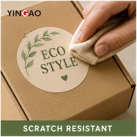 Pegatinas de Vinilo Resistentes al Agua y a los Arañazos con Diseño de Hojas y Flores Botánicas, para Cajas de Regalo Personalizadas, Pegatinas de Embalaje Yingao