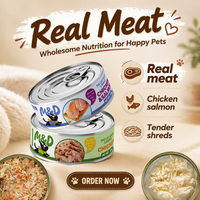 Beli Grosir Makanan Kucing Basah Kaleng Tinggi Protein 85g Layanan OEM ODM Rasa Ayam Alami Semua Bahan Alami Makanan Hewan Peliharaan Kaleng