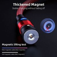 Câble de charge USB rapide en gros 3 en 1 avec LED lumineuse, câble de charge USB magnétique, câble USB magnétique