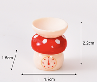 Mini figurines en résine en forme de champignons de dessin animé pour la décoration de cuisine, ensemble d'ornements de bureau mignons, accessoires décoratifs de collection