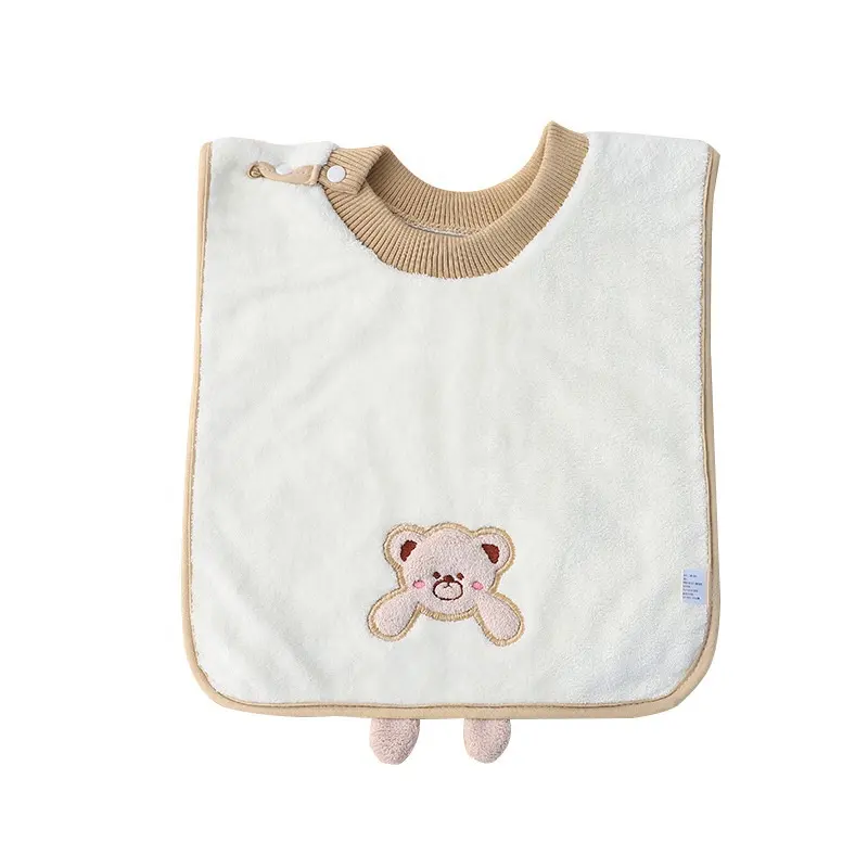 Bayi bib handuk cuci wajah tahan air celemek liur handuk wajah tidak bisa basah pakaian balita bayi berkibar bib handuk putih