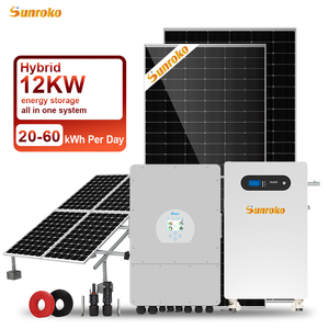 Sistema de Almacenamiento de Energía Trifásico Sunroko de 5Kw, <span class=keywords><strong>6000W</strong></span>, 8Kw, 10Kw, 12Kw, <span class=keywords><strong>Kit</strong></span> Completo de Sistemas Fotovoltaicos Híbridos - Product Image 1