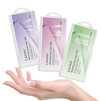 240 Piezas/Caja Puntas de Uñas Postizas para Nail Art Tipo Press On Transparentes de Cobertura Completa Accesorios y Herramientas para Uñas Artificiales