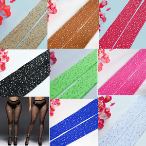 8 renkler kadınlar Rhinestone naylon parlak Fishnet seksi çorap örgü <span class=keywords><strong>tayt</strong></span> ince elmas şeffaf külotlu Bling kristaller külotlu - Product Image 6