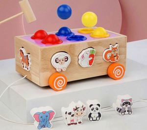 Juego de Bloques de Madera Montessori con Ruedas para Niños y Niñas, Cubo de Actividades 3 en 1 - Product Image 5