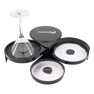 Juego de Azucarera para Cócteles Shorbull Black Froster, Accesorio de Bar de Plástico PS Reutilizable y Duradero para el Hogar, Restaurante, Fiesta, Estilo Minimalista - Product Image 6