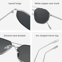 3627 Lunettes de soleil tendance prêtes à être expédiées, style classique, dégradé, pour hommes et femmes, avec logo personnalisé, monture métallique rétro, protection UV400, 2026
