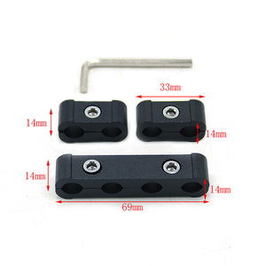 Separadores de cables de encendido de aluminio anodizado negro, rojo y azul, de 2, 3 y 4 orificios para motores V8 y V6 - Product Image 4