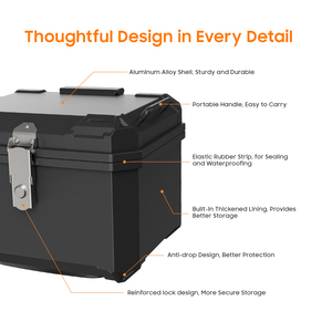 ABS E Scooter <b>Box</b> Large Capacity <b>Waterproof</b> Trunk for Scooter Independently Installable with Disassembled Design - Product Image 6