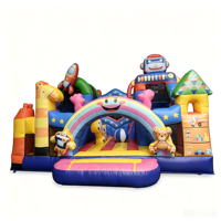 Structure gonflable Lilytoys Toy World avec décor robot et fusée, sauteur en PVC certifié CE pour enfants