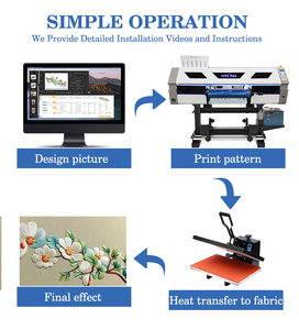<span class=keywords><strong>3D</strong></span> vải dập nổi in T-Shirt in thêu Áo Thun máy in 60 cm dtf máy in UV - Product Image 5