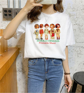 Camisetas <span class=keywords><strong>de</strong></span> Cuello Redondo Estampadas en 3D <span class=keywords><strong>de</strong></span> Algodón Suave Liso <span class=keywords><strong>de</strong></span> Alta Calidad al por Mayor para <span class=keywords><strong>Mujer</strong></span> - Product Image 2