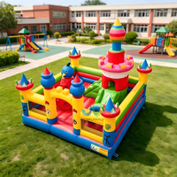 Château gonflable commercial en forme d'oiseau de dessin animé, parc de jeux coloré avec toboggan intérieur pour événements scolaires et fêtes en plein air