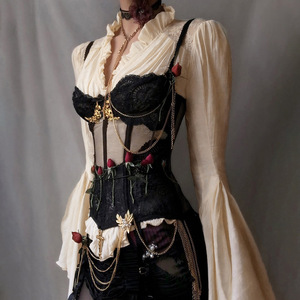 Vêtements pour femmes col en V Style gothique haut à manches longues automne nouveau Halloween <span class=keywords><strong>t</strong></span>-<span class=keywords><strong>shirt</strong></span> polyvalent - Product Image 2